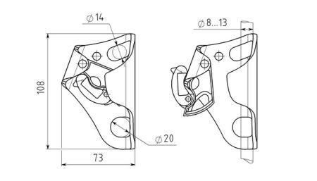  Зажим Вертикаль Кроль черный в Волгограде  