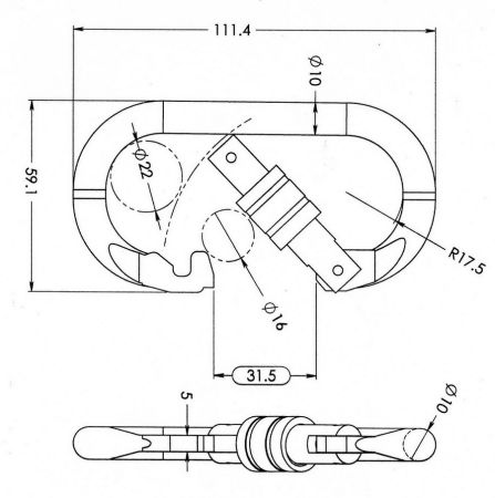  Карабин Вертикаль овал сталь ver 0208 в Волгограде  