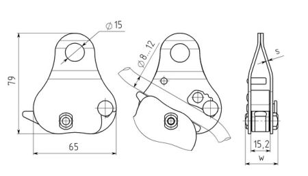  Зажим Вертикаль Капля дюраль ver 0103 в Волгограде  