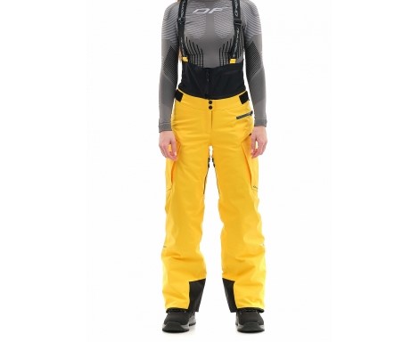 Брюки горнолыжные Dragonfly Gravity Premium Woman Yellow-Dark Ocean в Волгограде