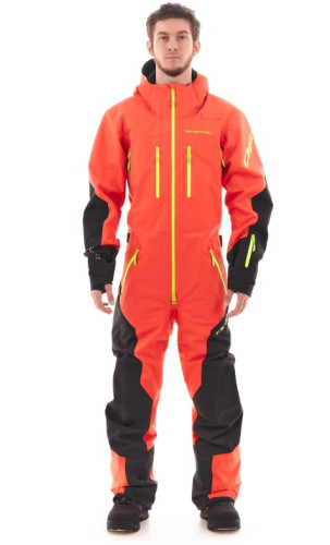 Комбинезон сноубордический Dragonfly SuperLight 3L Man Dark Red-Yellow 2024 в Волгограде