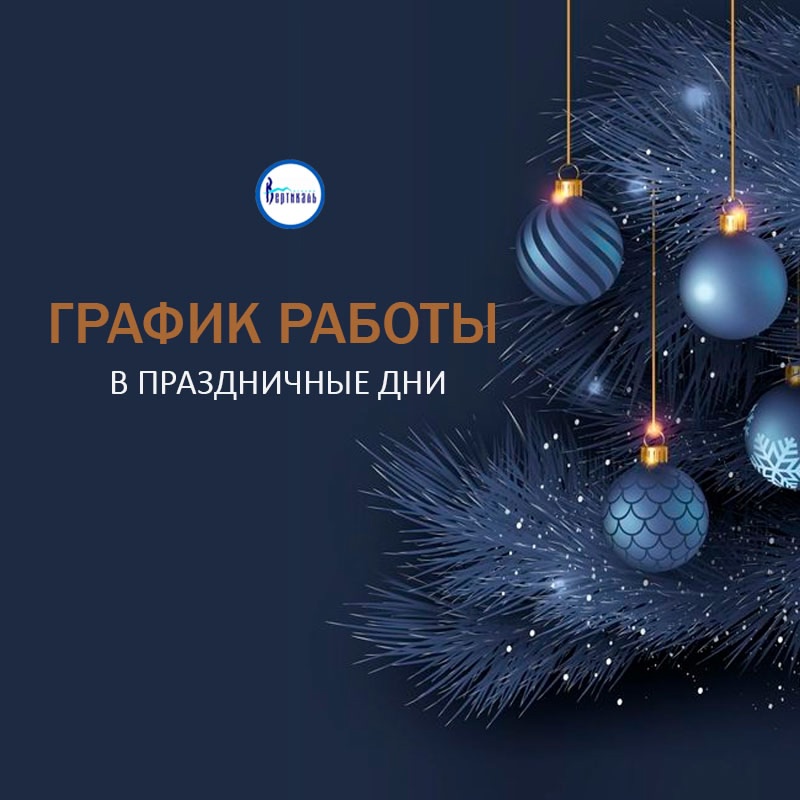 График работы магазина ВЕРТИКАЛЬ в новогодние каникулы 2024/2025
