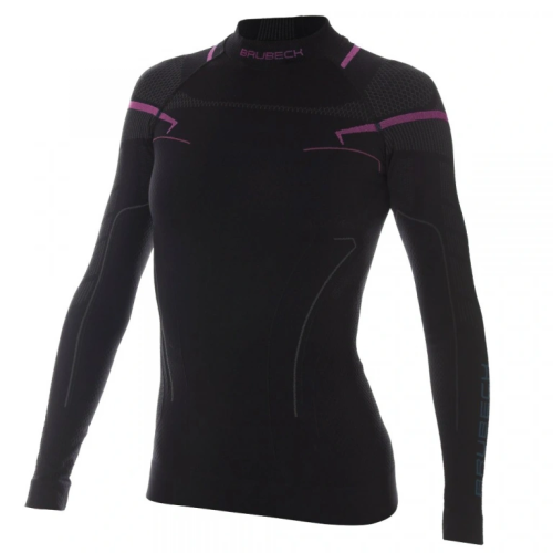 Футболка Brubeck Thermo Nilit Heat черный/розовый женская в Волгограде