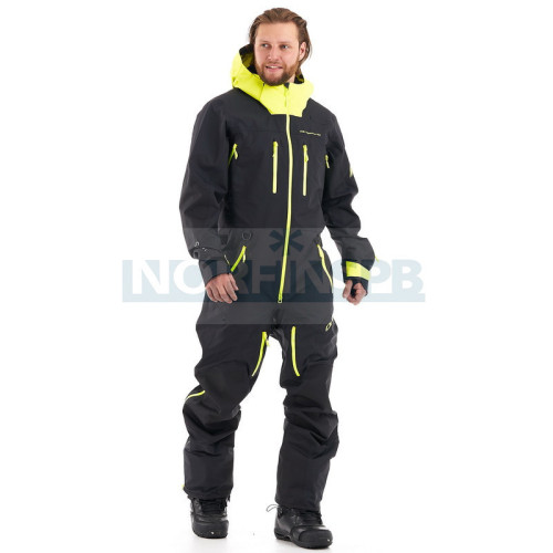 Комбинезон сноубордический Dragonfly SuperLight 3L MAN Black-Yellow Fluo в Волгограде