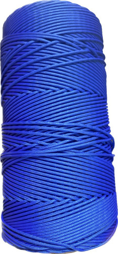  Шнур ПА плетеный 16-ти пр.с ПА серд.d 4 мм синий в Волгограде  
