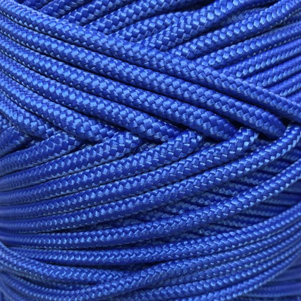  Шнур ПА плетеный 16-ти пр.с ПА серд.d 4 мм синий в Волгограде  