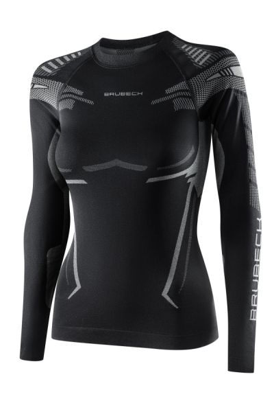 Футболка Brubeck DRY W LS1569W черный/фуксия в Волгограде