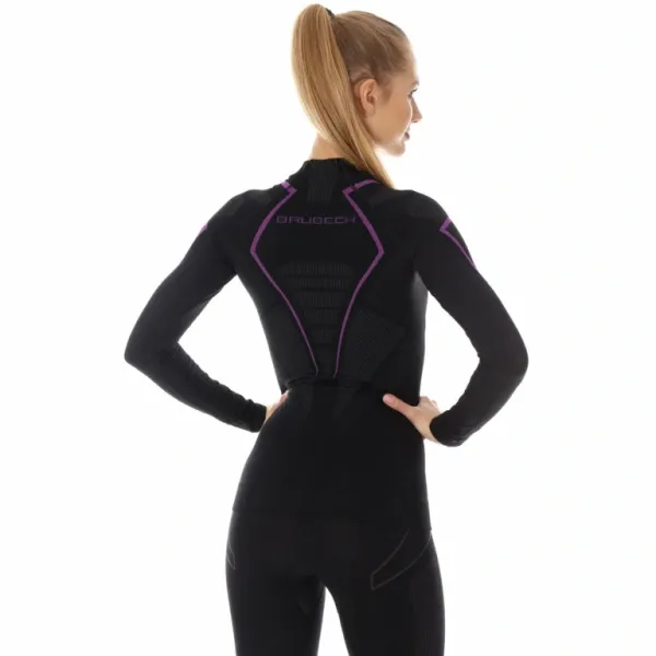 Футболка Brubeck Thermo Nilit Heat черный/розовый женская в Волгограде