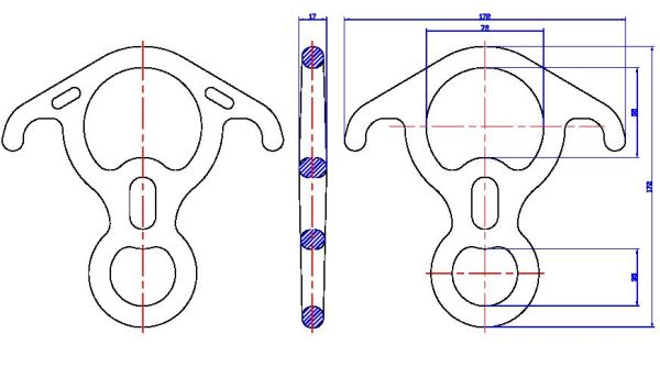  Спусковое устройство Вертикаль 8 рогатая большая дюраль 4000кг в Волгограде  