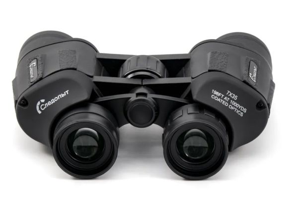 Бинокль Следопыт 7х35,170*140*60 мм,696г, в чехле черный