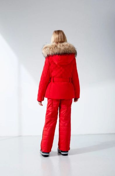 Куртка горнолыжная Poivre Blanc с иск.мехом W21-1003-JRGL/A красный в Волгограде