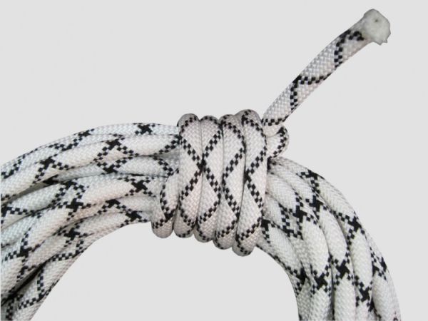  Веревка Шнур статика д.10 мм.48 пр.аб белый в Волгограде  