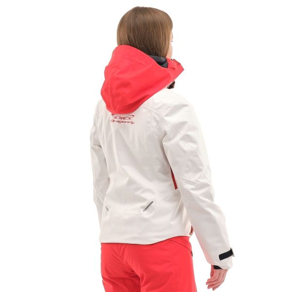 Куртка горнолыжная Dragonfly утепленная Gravity Premium Woman Gray-Red в Волгограде