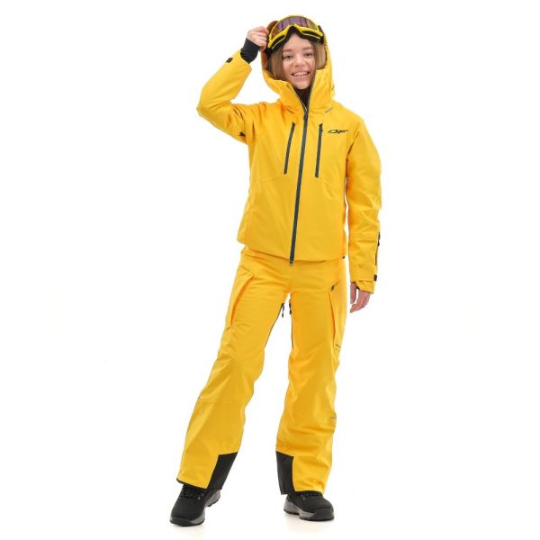Куртка горнолыжная Dragonfly утепленная Gravity Premium Woman Yellow-Dark в Волгограде
