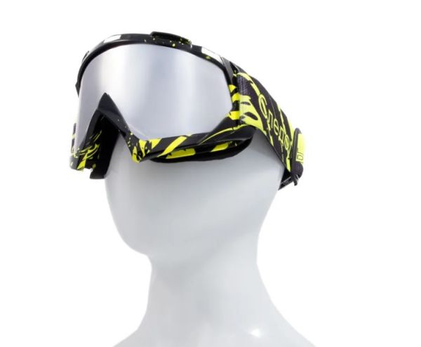 Купить очки мотоциклетные/снегоходные следопыт м6,линзы chrome silver+ transparent в Волгограде