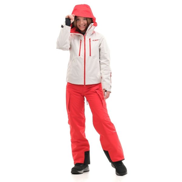 Куртка горнолыжная Dragonfly утепленная Gravity Premium Woman Gray-Red в Волгограде
